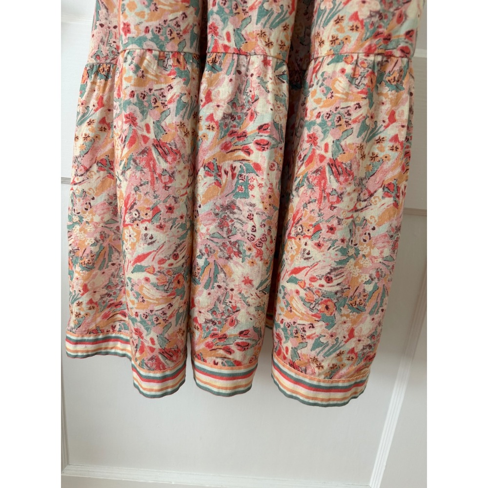 Marine Layer Selene Maxi Dress M Superbloom Floral Tencel Linen Smocked Boho - Picture 12 of 12